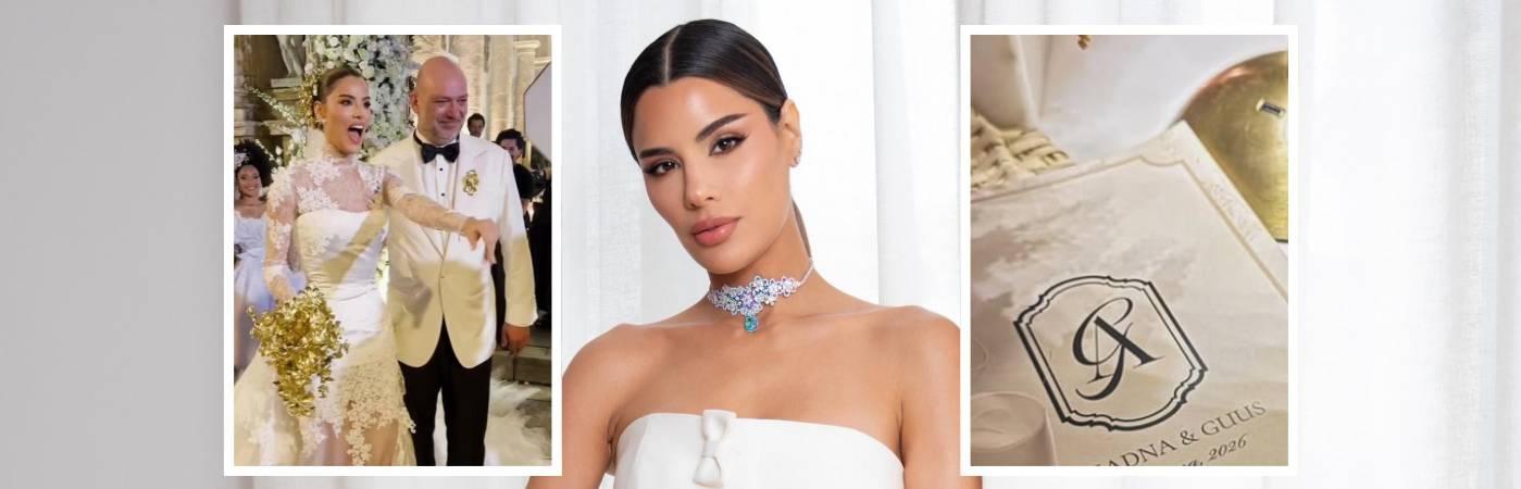 La exreina se casó con un millonario empresario neerlandés en una boda de lujo en la Ciudad Amurallada. FOTOS: @UCKERANDROA.CO Y @STILO.MODA.TENDENCIAS IG.