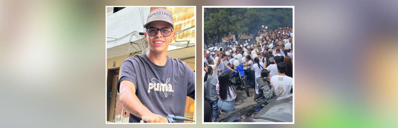 Marlon Rivas Rojas, el joven asesinado a tiros en Castilla, fue despedido por su familia y amigos. FOTOS: CORTESÍA Y REDES DE HERNÁN ECHEVERRI SI SE PUEDE