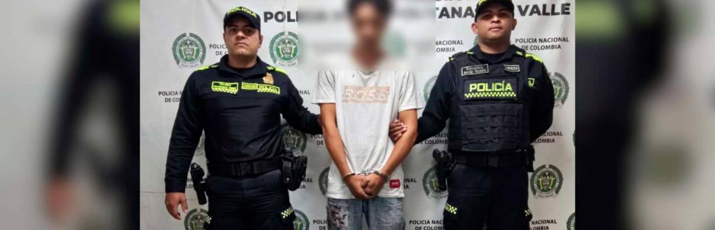 Mateo Zapata Sánchez fue capturado por la Policía y le incautaron una navaja. /FOTO: POLICÍA NACIONAL