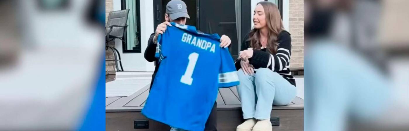 Momento en el que Eminem se enteró de que va a ser abuelo. /FOTO: CAPTURA DE VIDEO