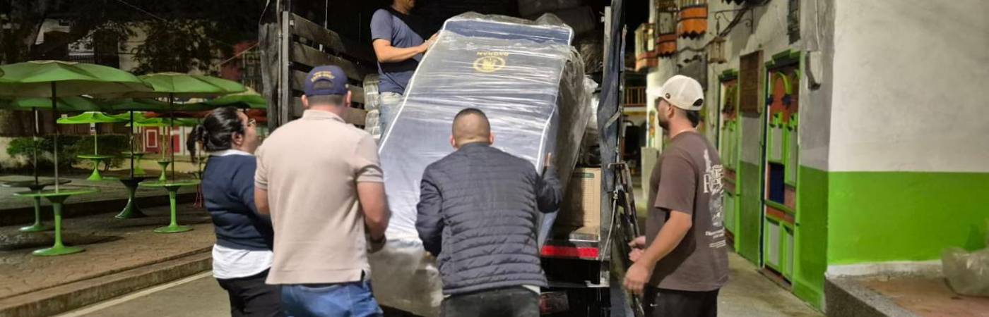 Entrega de ayudas a las familias que sufrieron las afectaciones. /FOTO: CORTESÍA DAGRAN