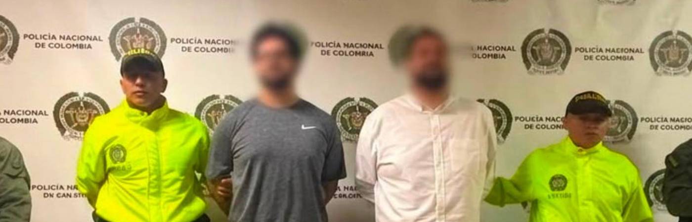 Ellos son los hermanos Pacheco, capturados en Laureles. FOTO: POLICÍA NACIONAL