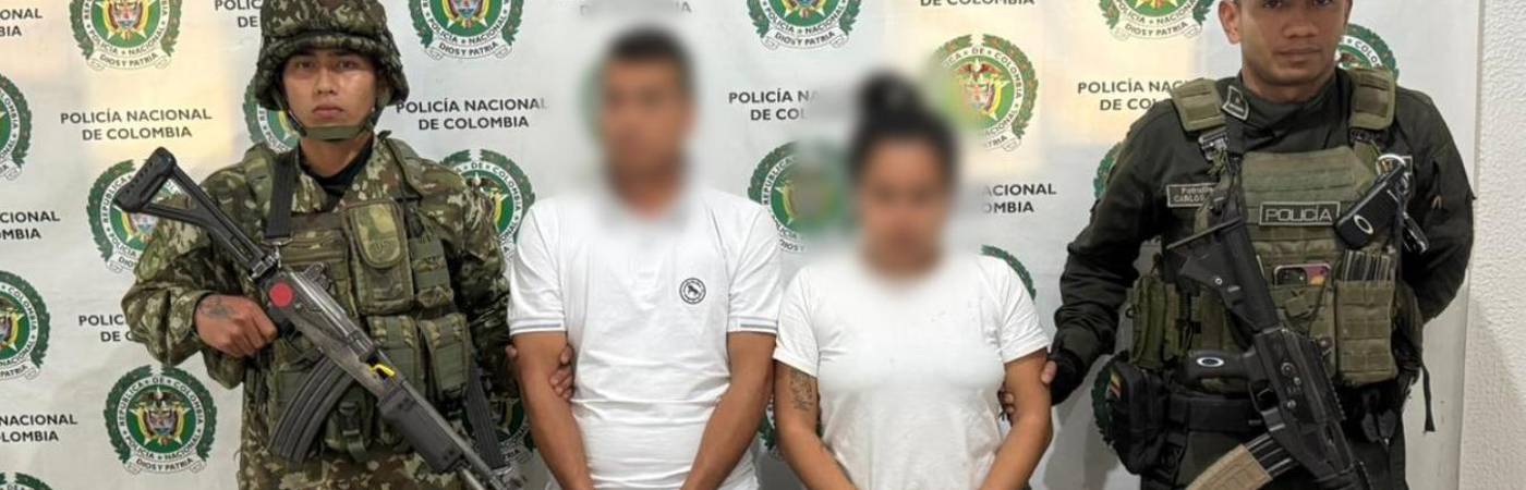 Ellos fueron los dos capturados en zona rural de Abejorral, Antioquia. FOTO: CORTESÍA DEPARTAMENTO DE POLICÍA ANTIOQUIA