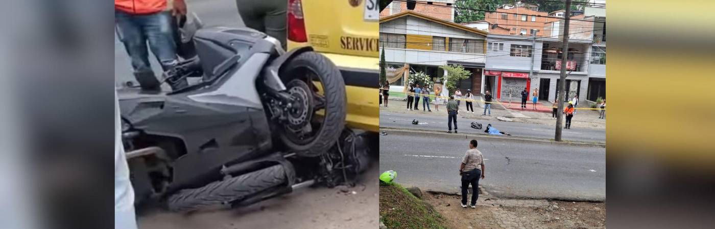 Dos accidentes se presentaron en la Avenida 80. FOTO: REDES SOCIALES PRENSA PAISA
