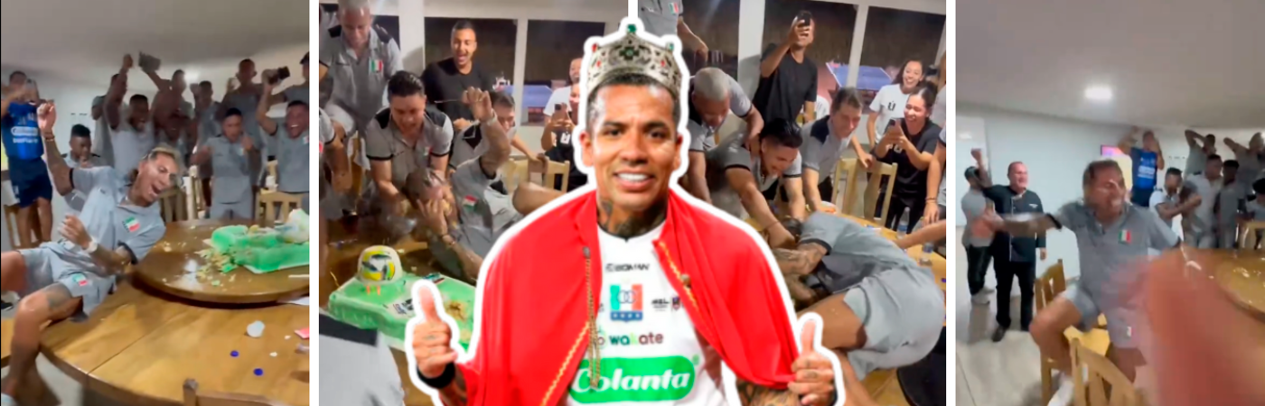 Así celebró Dayro Moreno con sus compañeros del Once Caldas. /FOTOS: TOMADAS DE VIDEO