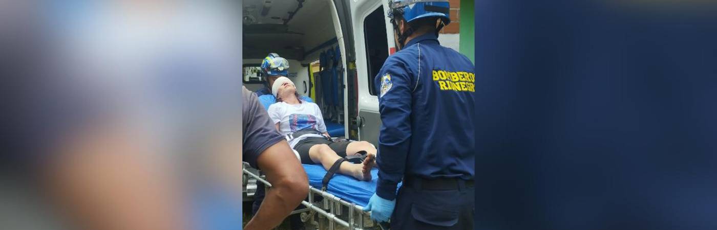 La joven de 25 años que resultó herida en Rionegro. FOTO: CORTESÍA
