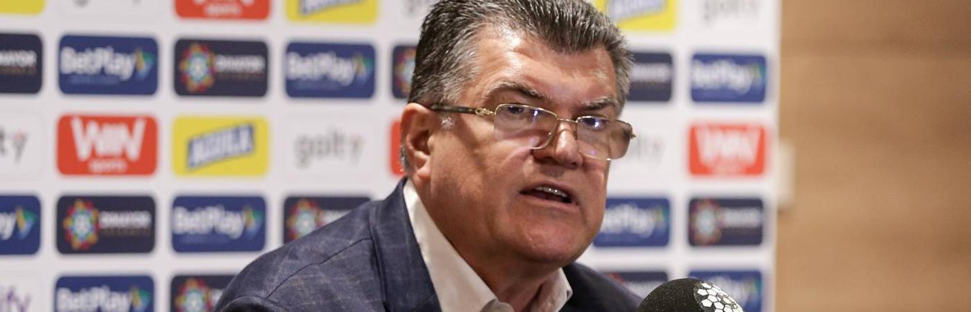 El presidente de la Dimayor, Carlos Mario Zuluaga, se mostró muy molesto por lo sucedido en Bogotá. FOTO: COLRENSA