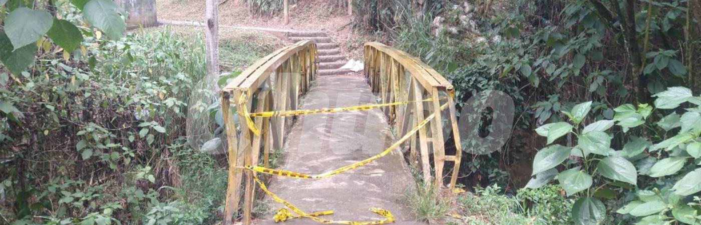 En este puente de la vereda El Progreso ocurrió el homicidio. FOTO: GUILLERMO LEÓN OSPINA MUÑOZ