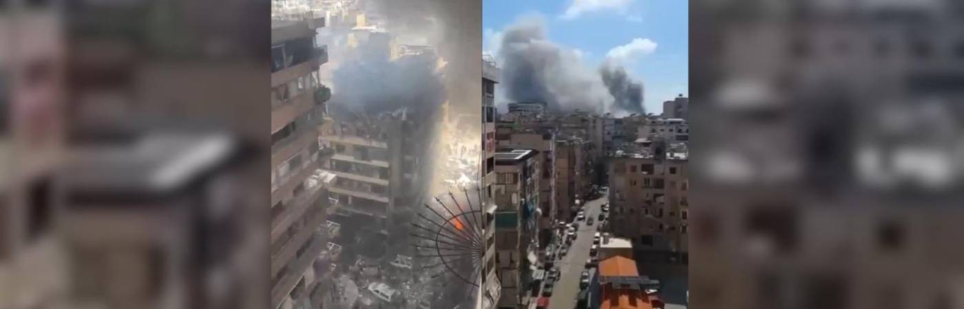 Los ataques golpearon zona central de Beirut, capital de Líbano. FOTO: @ALERTANEWS24 @MILENIO