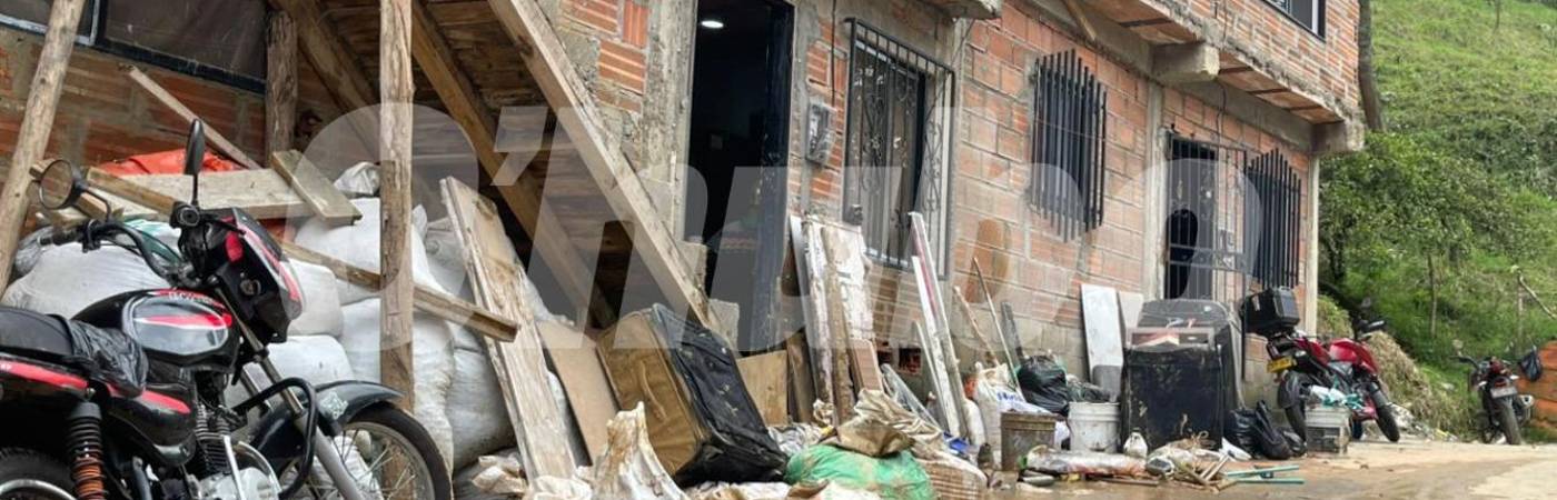 Así quedó una de las viviendas afectadas por las inundaciones en la vereda La Verde. FOTO: SINDY VALLE