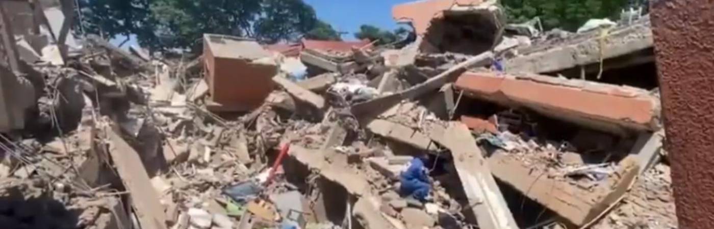 Así quedaron varios edificios tras terremoto en Colombia. FOTO: REDES SOCIALES