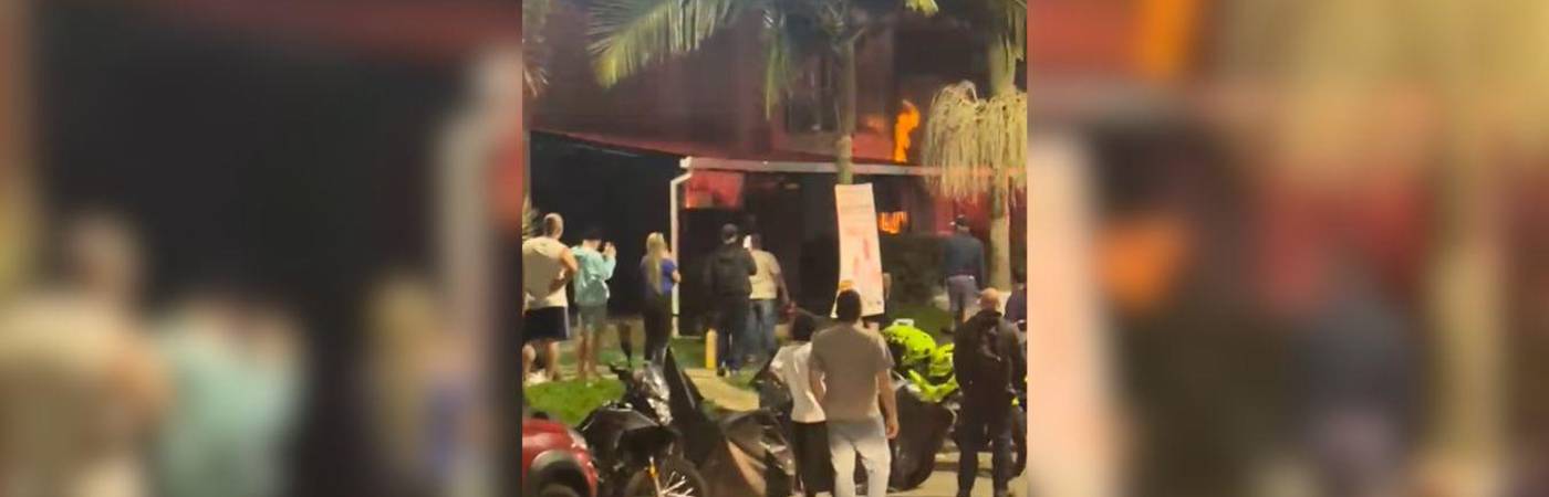 De la conflagración no se registraron personas lesionadas. FOTO: CAPTURA DE VIDEO FRECUENCIA ESTÉREO 88.4 FM