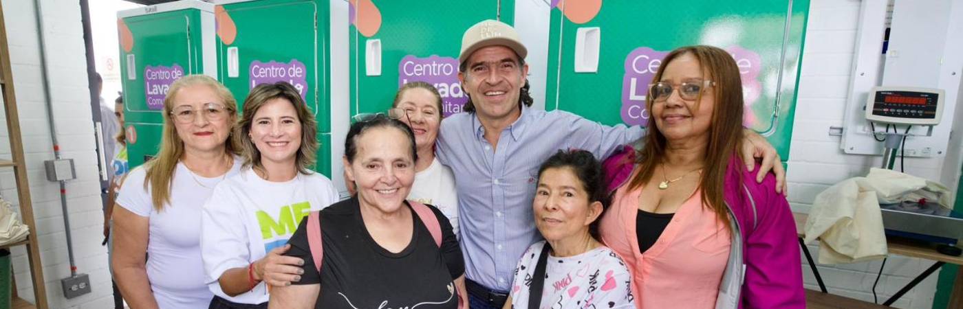 Centro de lavado comunitario. FOTO: CORTESÍA ALCALDÍA DE MEDELLÍN