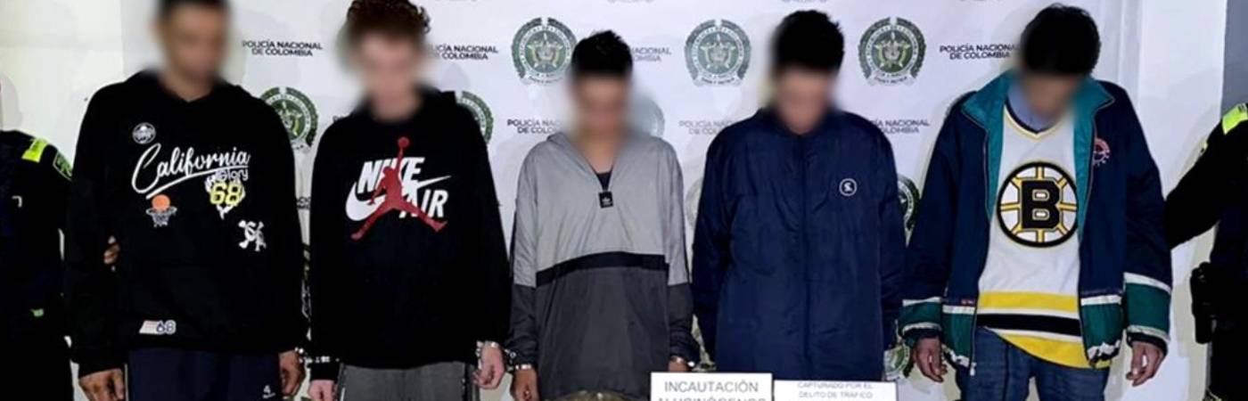 Ellos son los señalados presuntos miembros de el Mesa, presuntos encargados de la venta de drogas. FOTO: CORTESÍA DEPARTAMENTO DE POLICÍA ANTIOQUIA