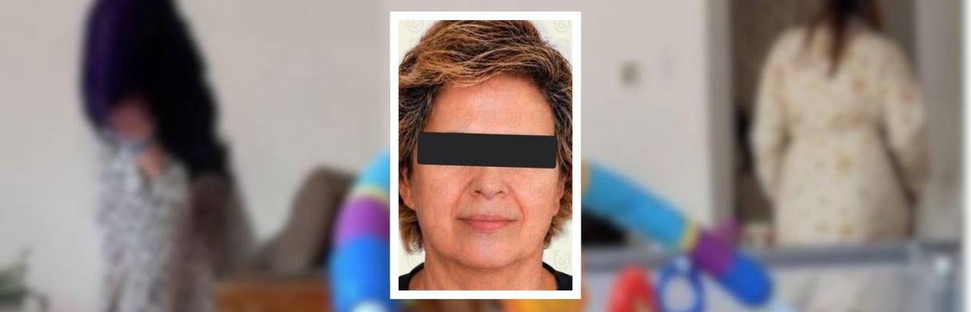La mujer continúa detenida mientras se adelantan los trámites de su extradición a México. FOTOS: UNIVISIÓN (FONDO) Y X @FISCALIACDMX (DETALLE)