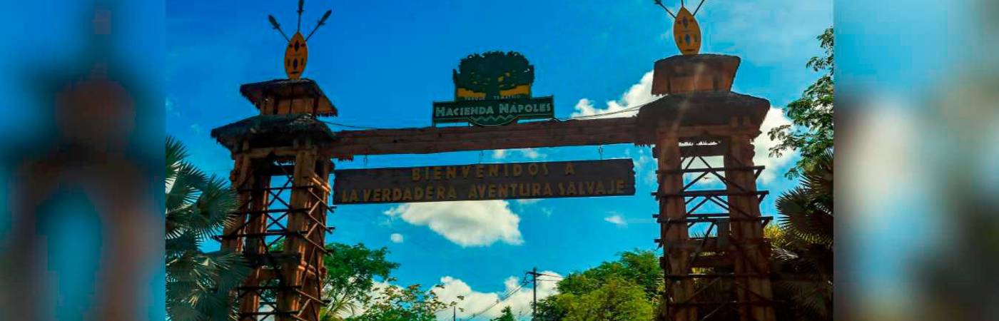 Ingreso de la Hacienda Nápoles. / FOTO: CAMILO SUÁREZ