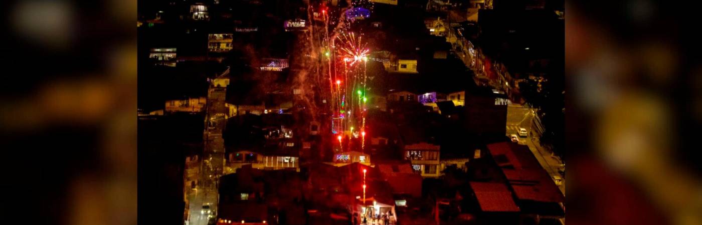 Así se vivió la alborada en Medellín. /FOTO: JAIME PÉREZ MUNÉVAR