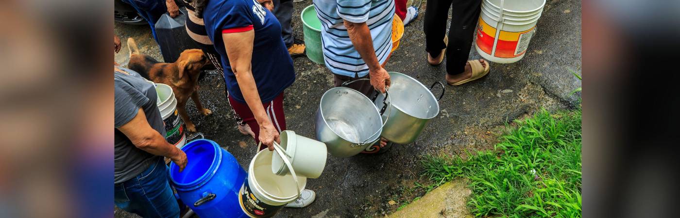 Interrupción de agua EPM. FOTO: CAMILO SUÁREZ