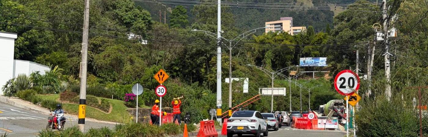 La Avenida Las Palmas tendrá paso a un carril en el sector Chuscalito. FOTO: ALCALDÍA DE MEDELLÍN 