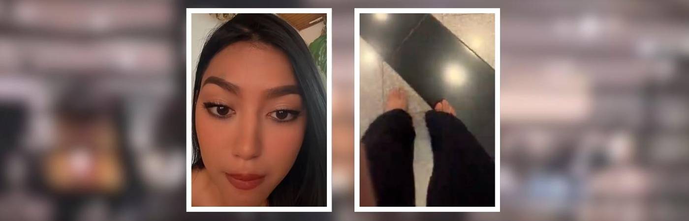 Trabajadora de la tienda Zara en Bogotá denunció que la hicieron salir descalza del trabajo. FOTO: TIKTOK @MARY.RG