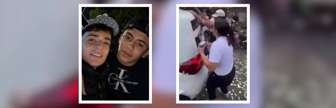 Juan Esteban Gómez Londoño y Cristian Escudero Osorio fueron despedidos en Manrique. FOTO: FACEBOOK PRENSA PAISA