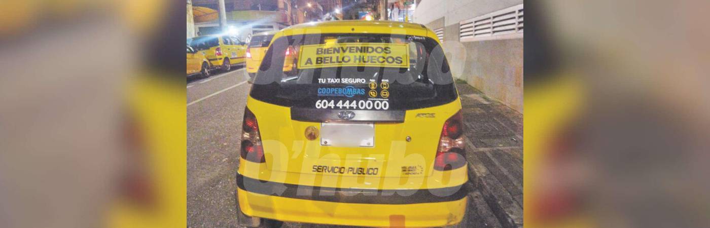 Este es uno de los mensajes que han instalado las taxistas de Bello para elevar su voz de protesta. /FOTO: CORTESÍA