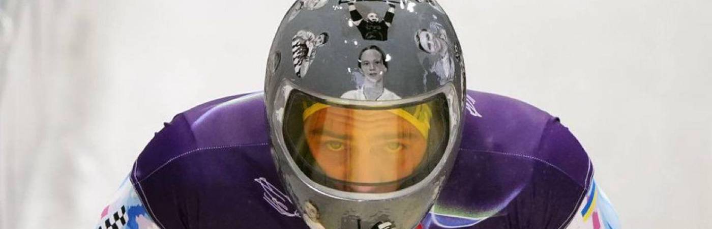 El comité le propuso utilizar una manilla negra y cambiar de casco; el atleta se rehusó. FOTO: X @HERASKEVYCH