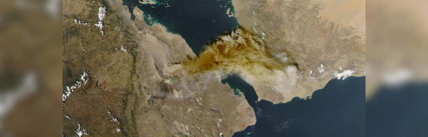Erupción volcán Haily Gubbi en Etiopía. FOTO: D.R.A