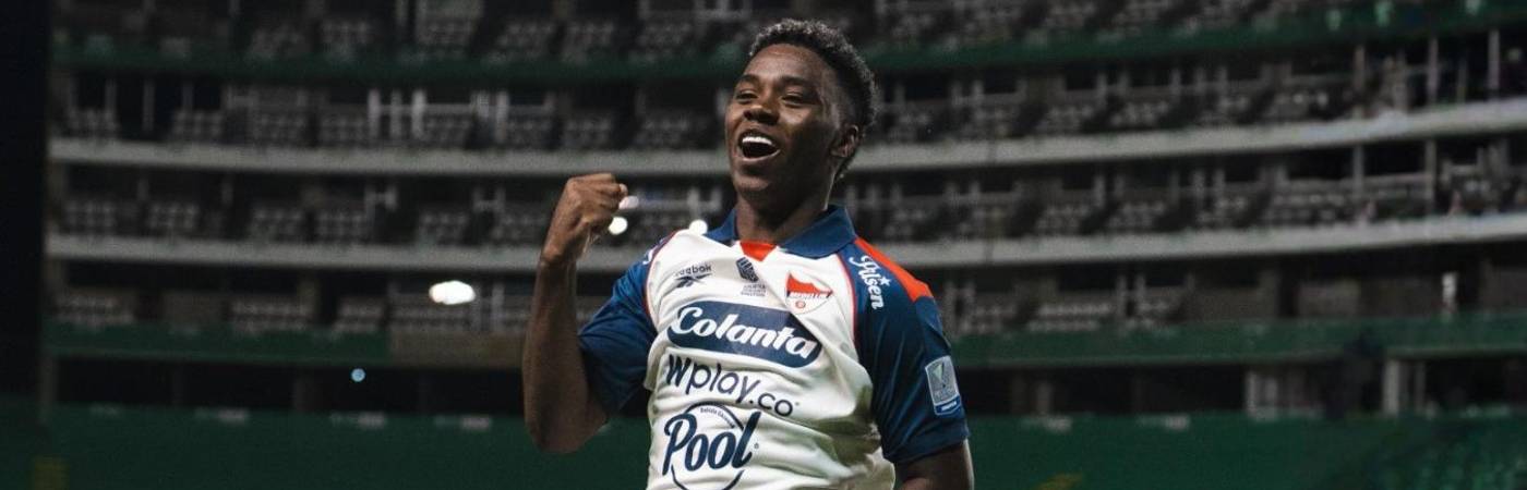 John Montaño sigue sumando goles con el Rojo. Este jueves abrió el camino del triunfo ante Pereira en el estadio Palmaseca, de Cali. FOTO: DIM