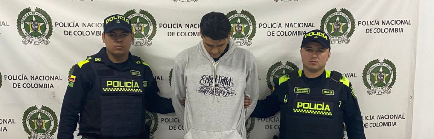 Alias Bola fue detenido tras operativos desplegados en la zona de Ditaires, en Itagüí. /FOTO: CORTESÍA