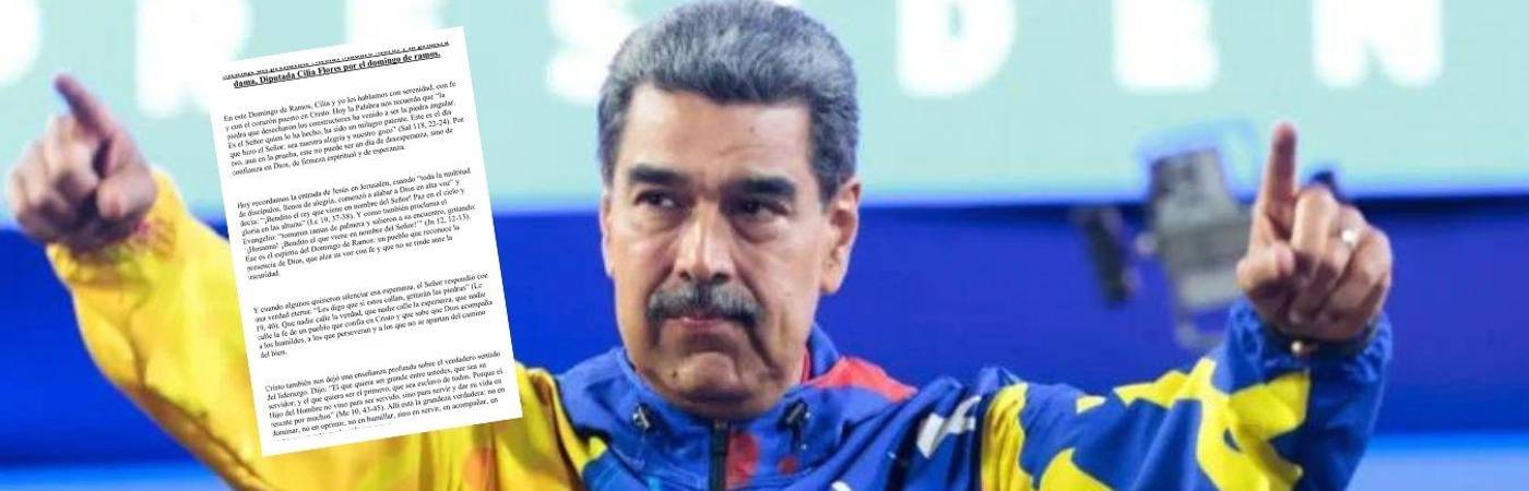 Entre pasajes bíblicos, pide reencuentro y unión nacional. FOTOS: REDES SOCIALES PRESIDENCIA DE VENEZUELA E INSTAGRAM @MADUROGUERRA