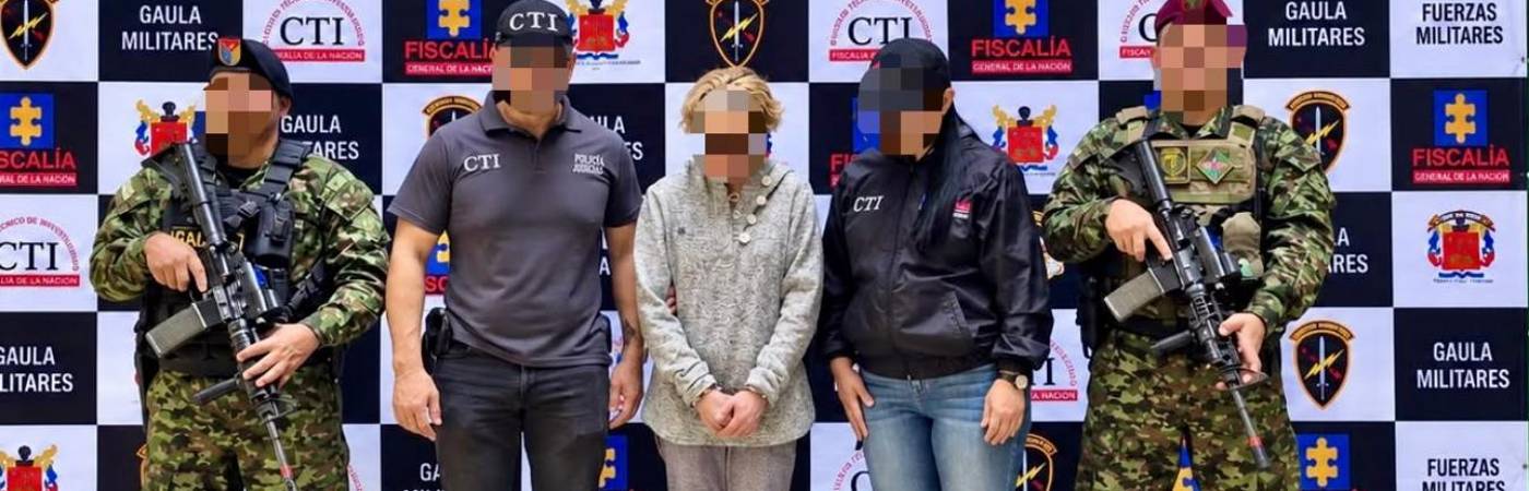 Captura de alias Lina, presunta lavadora de dinero del Clan del Golfo. FOTO: EJÉRCITO
