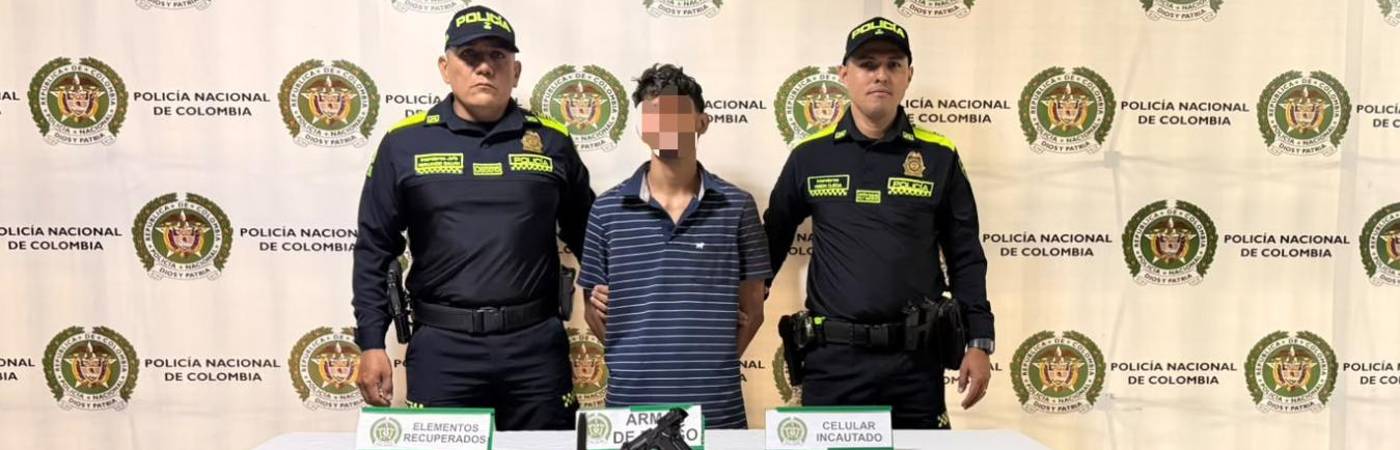 Este es el presunto responsable de hurto en Laureles. FOTO: CORTESÍA POLICÍA