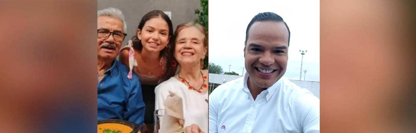De izquierda a derecha: Carlos Arturo Aponte, Ileana Giraldo Aponte, Stella Marín y el peeriodista Carlos Aponte. FOTO: TOMADA DE EL COLOMBIANO E IG CARLOS_A_APONTE