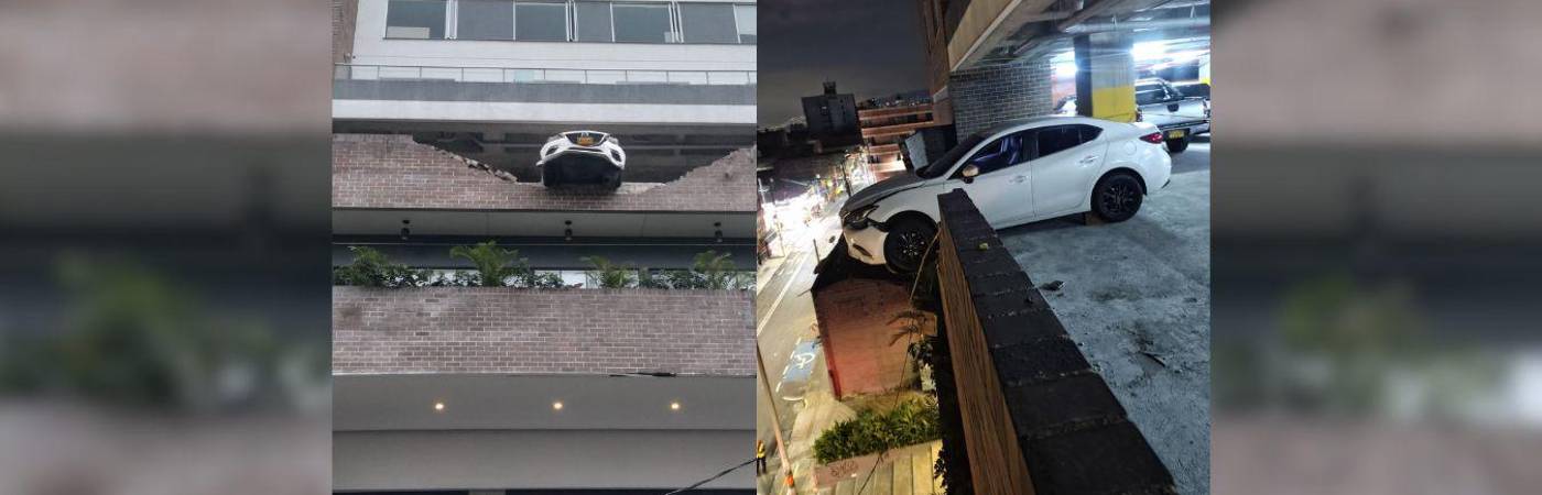 Ocurrió en un parqueadero ubicado en un cuarto piso. FOTO: CORTESÍA