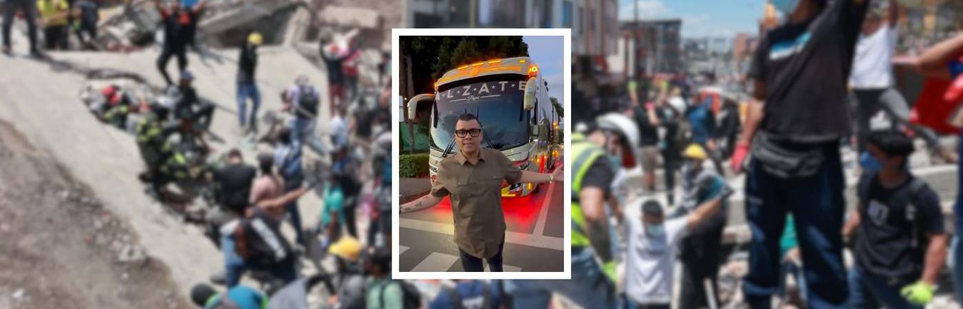 Decenas de damnificados dejó el terremoto de este lunes, 10 de agosto, en Colombia. El cantante Alzate se puso a disposición para enviar donaciones. FOTOS: MANUEL SALDARRIAGA (FONDO) Y FACEBOOK ALZATE (DETALLE)