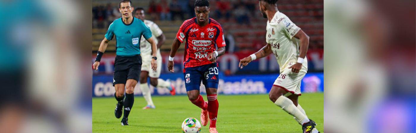 John Montaño ha intentado darle una buena cara al DIM. Ya lleva un gol este semestre. FOTO: MANUEL SALDARRIAGA.