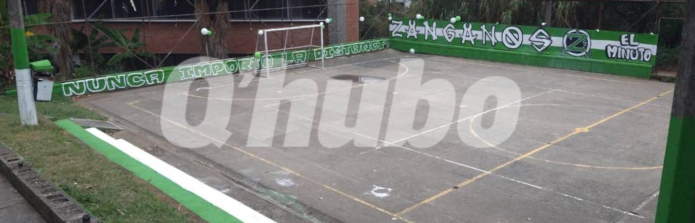 La víctima fatal estaba en las graderías de la cancha polideportiva cuando fue baleada. FOTO: GUILLERMO OSPINA MUÑOZ