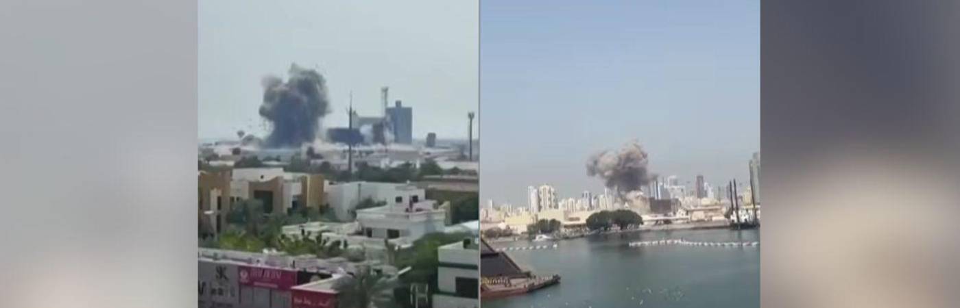 Un misil alcanzó un objetivo en Bareín. FOTO: CAPTURA DE VIDEO FRANCE24