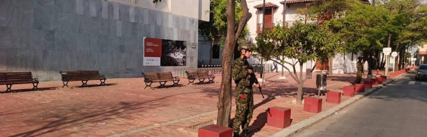 Calles de Santa Marta permanecen militarizadas. FOTO: COLPRENSA