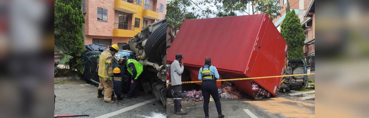 El hecho no dejó personas heridas. FOTO: CORTESÍA CUERPO DE BOMBEROS LA ESTRELLA