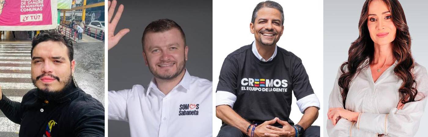 De izquierda a derecha: Hernán Muriel, Santiago Montoya, Luis Guillermo Patiño y Ana Ligia Mora. FOTOS: TOMADA DE REDES