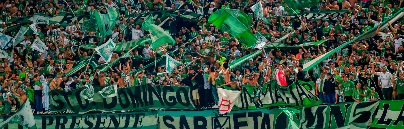 Hinchada de Atlético Nacional. /FOTO: ANDRÉS CAMILO SUÁREZ