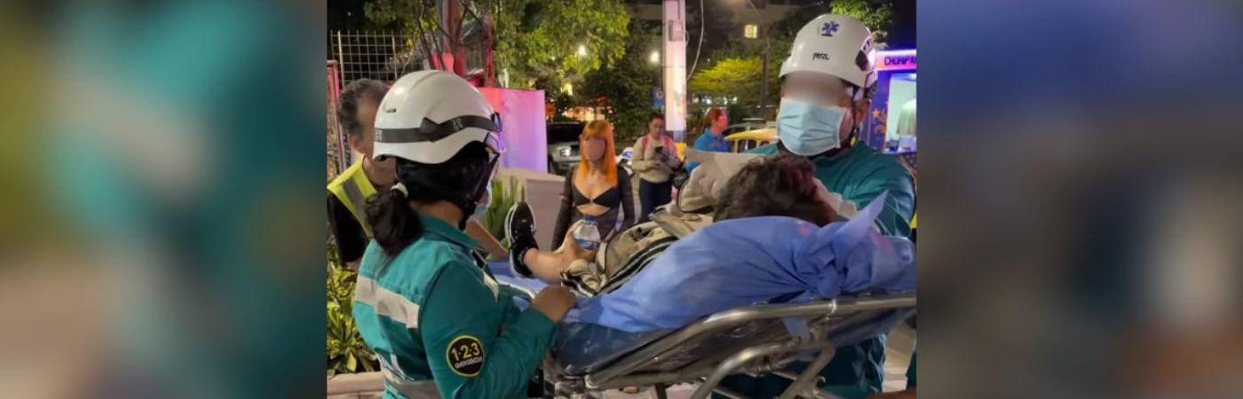 El menor fue trasladado a un centro asistencial. FOTO: CAPTURA DE VIDEO INSTAGRAM COFRADIACAMBIO