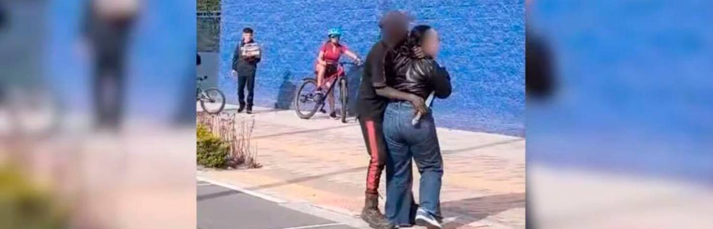 La Policía tuvo que intervenir y capturaron al hombre. FOTO: TOMADA DE REDES SOCIALES