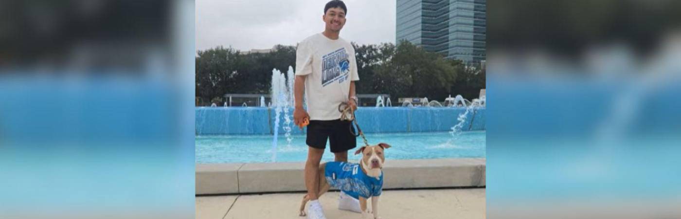 “Es mi mejor amigo”, dijo Jéfferson Chacón sobre su perro Milo en una entrevista. FOTO: CAPTURA DE VIDEO NOTICIAS CARACOL