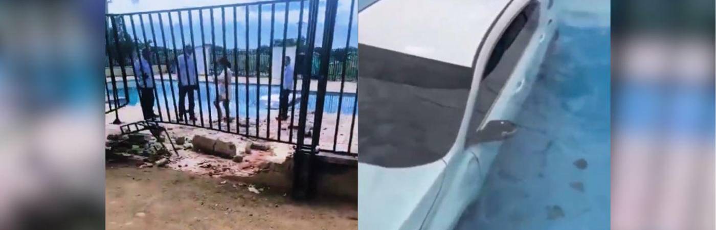 La conductora logró salir del carro por sus propios medios. FOTOS: CAPTURA DE VIDEO X @HUELLAS_TV