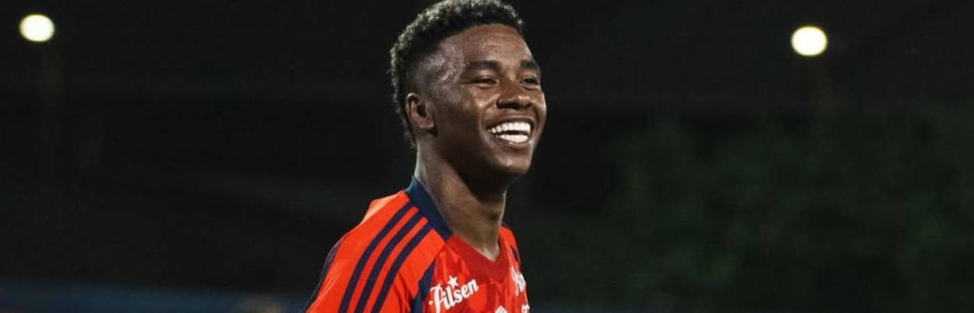 Jhon Montaño, jugador del Independiente Medellín. FOTO: @DIMOFICIALCOM