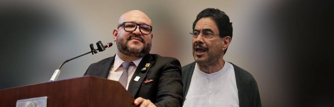 Andrés ‘Gury’ Rodríguez (izq.) e Iván Cepeda (der.). FOTO: TOMADA DE INSTAGRAM Y COLPRENSA