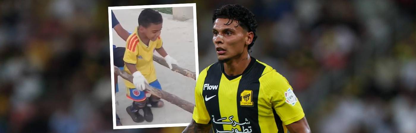 El futbolista antioqueño se conmovió con la historia de los mellizos cartageneros. FOTO: GETTY Y CAPTURA DE VIDEO